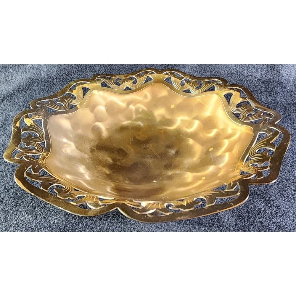 Stunning Vintage ~ WMF ~ EP Brass ~ Silverplate Dish ~ Made In Germany